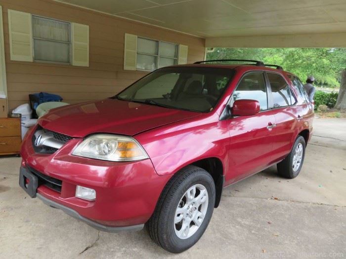 2004 Acura MDX Red