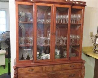 Lovely Maple China Cabinet Contents not included