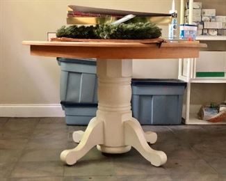 Painted white base table