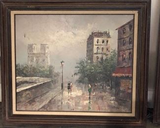 Cityscape Painting, Original and Signed