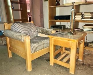 Modern Vintage Chair and Small Table