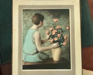 Hand Colored Antique Photograph, about 10X8