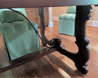 Bottom of table detail (iron work).