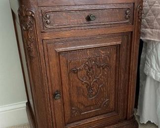 Antique marble top nightstand
