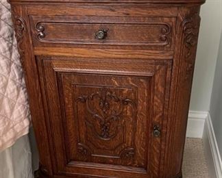 Antique marble top nightstand