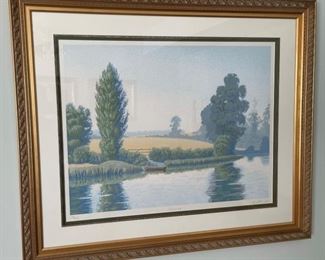 Pointillism art "Riverside" 58/250