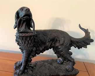 Dog statue, composite material 18"x15"x8".