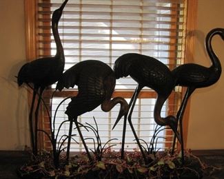 Bronze Flamingo grouping.