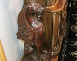 A pair of Winged Griffin Pedestals. 