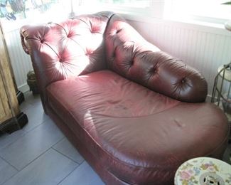 Leather Chaise Lounge.