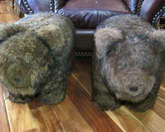 Scully & Scully Bear Footrests made with Australian Lambswool .