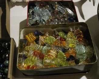 Tins full of Murano Glass Candies. 