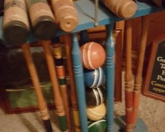Vintage Croquet Set.