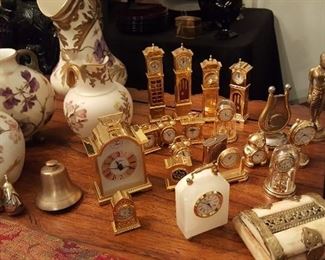 Miniature Clocks.  Royal Worcester Pitchers/Ewers.