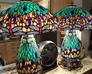 Tiffany style Lamps.