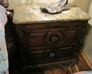 Marble Topped Nightstands.