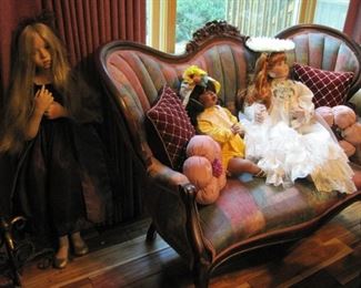 Loveseat and Dolls.