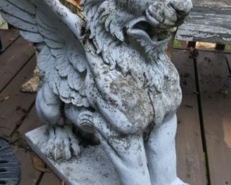 Wood Carved Griffin.