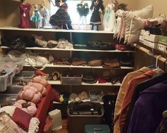 Clothing, shoes, purses/handbags, dolls and much misc. 