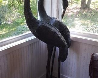 A pair of extra large 5 foot garden Cranes.