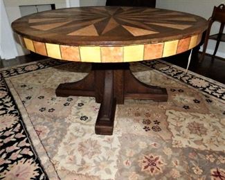 Craftsman Oak Table with Decorated top