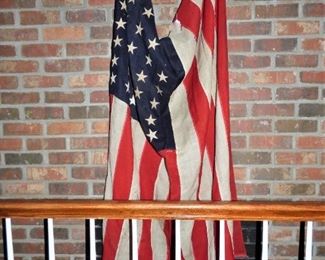 Antique Muslin 48 Star American Flag