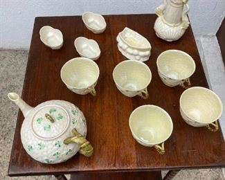 irish china: baleek tea set. cups are very old.