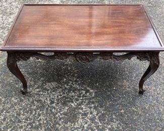 rosewood coffee table. includes piece of glass for top