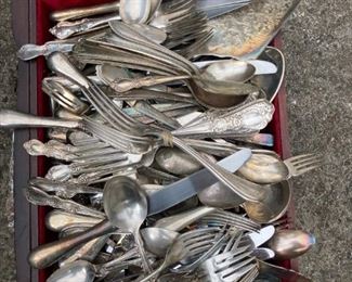 Birks silverplate flatware and serving pieces, multiple sets. 