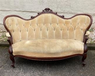 victorian settee, couch