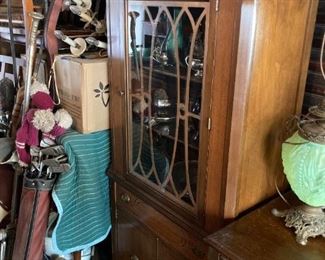 one of three china cabinets. 