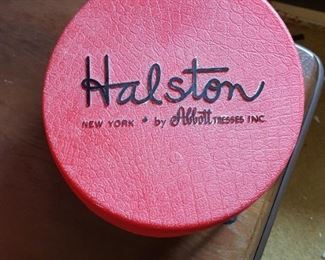 Halston Plastic Hat Hair box