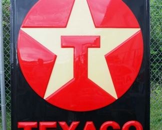 Texaco Molded Plastic Gas Station Sign, Approx 88" High x 71" Wide