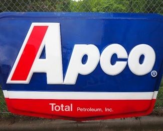 Apco Molded Plastic Gas Station Sign, Approx 58" High x 97" Wide