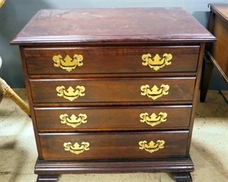 Chest Of Drawers With 4 Drawers, Dovetail Construction, And Side Handles, 24" High x 24" Wide x 14" Deep