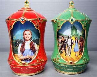 Wizard Of Oz Revolving Heirloom Porcelain Music Boxes, 1st And 2nd Issues, Individually Numbered