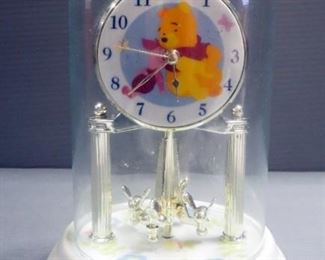 Winnie The Pooh And Piglet Anniversary Clock With Ceramic Base