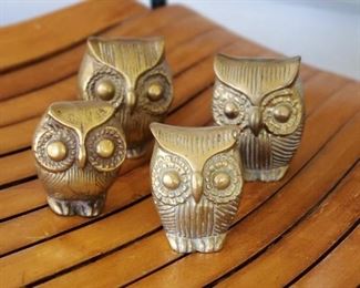 Brass owls 