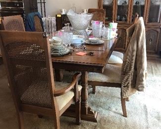 retro dining table, chairs