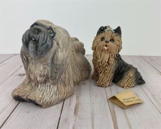 2 Ceramic Dogs
