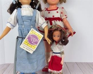 3 Vintage Dolls Dorothy Shirley Temple Betsy Ross