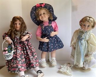 Assorted Handmade Porcelain Dolls