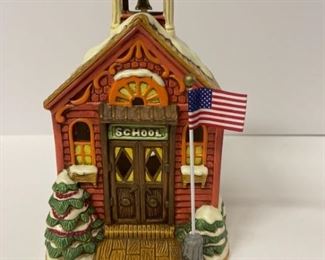 Colonial Village School with Flag