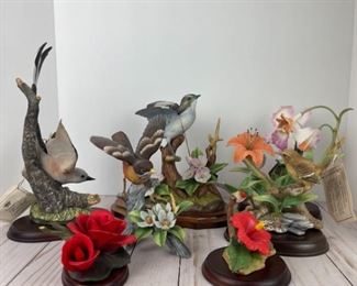 Homco Masterpiece Porcelain Bird Figurines