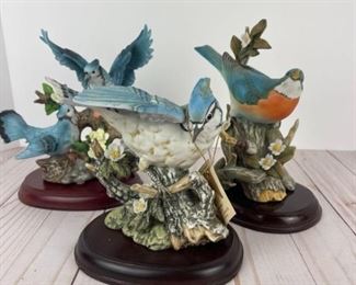 HomCo Porcelain Birds Blue Birds