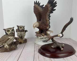 Vintage HomCo Owls and Eagles