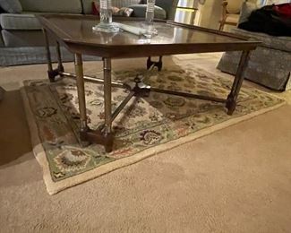 . . . a beautiful area rug and coffee table