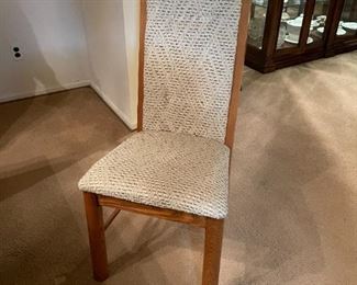 . . . this is one of set of six dining chairs -- table is going with owner