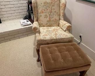 . . . this is the matching ottoman and a nice wing chair