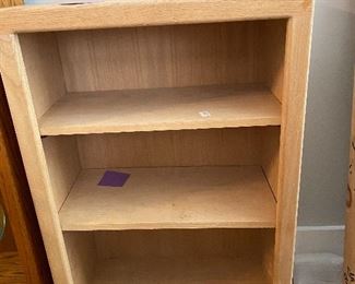small bookcase- unfinished wood 3’H